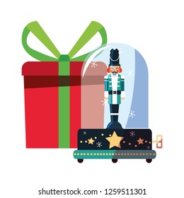 nutcracker christmas snow globe gift decoration