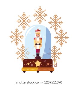 nutcracker christmas snow globe snowflake