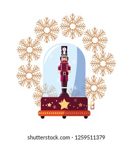 nutcracker christmas snow globe snowflake