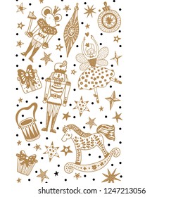 Nutcracker.  Christmas vector card 