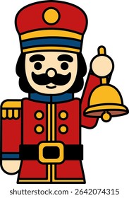Nutcracker doll holding a bell