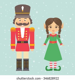 nutcracker and elf girl braid