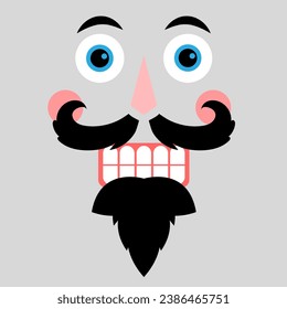 Nutcracker face icon vector. Nutcracker illustration sign. Ballet symbol or logo.