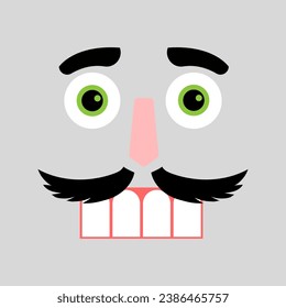 Nutcracker face icon vector. Nutcracker illustration sign. Ballet symbol or logo.