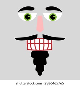 Nutcracker face icon vector. Nutcracker illustration sign. Ballet symbol or logo.