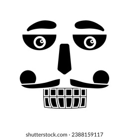 Nutcracker face icon vector. Nutcracker illustration sign. Ballet symbol or logo.