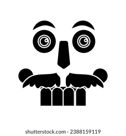 Nutcracker face icon vector. Nutcracker illustration sign. Ballet symbol or logo.