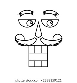 Nutcracker face icon vector. Nutcracker illustration sign. Ballet symbol or logo.