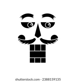 Nutcracker face icon vector. Nutcracker illustration sign. Ballet symbol or logo.