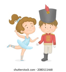 Nutcracker and girl ballerina scene