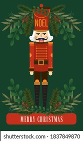 nutcracker greetings design template vector/illustration