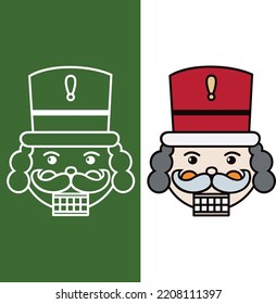 nutcracker head christmas icon color