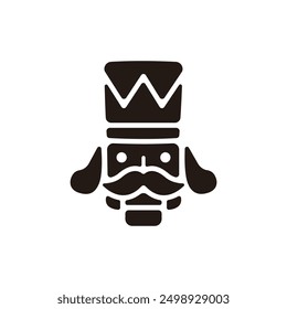 Nutcracker icon. Flat silhouette version.