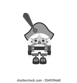 Nutcracker icon on the white background. Vector illustration.