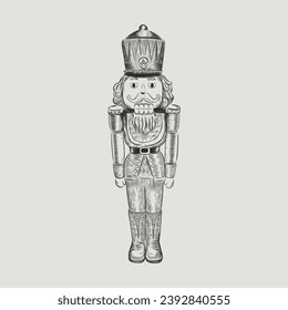 Nutcracker Illustration vintage engraving style