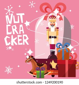 nutcracker king in crystal sphere with icons