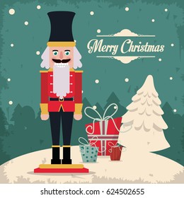 nutcracker merry christmas design