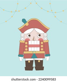 Nutcracker, Nutcracker and Mouse King. Story. Vector illustration. The tale of the nutcracker, a magical story