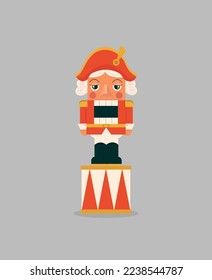 Nutcracker on drum christmas ballet