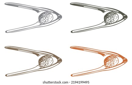 Ilustración Del Vector De Los Pliers De Nutrición Aislada Sobre Un Fondo Blanco
