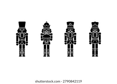 nutcracker silhouettes collection vector set