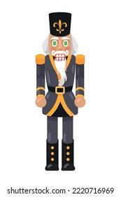 nutcracker soldier with gray uniform character