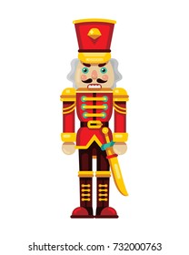 Nutcracker Sword Flat Style Vector Illustration Stock Vector (Royalty ...