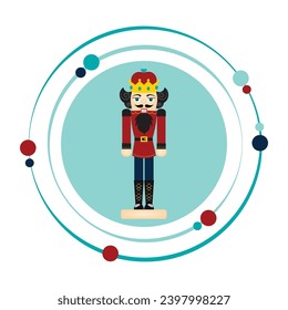 Nutcracker toy soldier vector illustration graphic icon symbol 