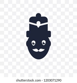 Nutcracker transparent icon. Nutcracker symbol design from Christmas collection. Simple element vector illustration on transparent background.