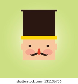 Nutcracker vector illustration festive christmas icon 