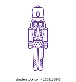 Nutcracker,toy soldier line icon concept. Nutcracker,toy soldier flat vector symbol, sign, outline illustration. 