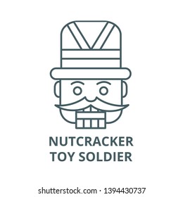 Nutcracker,toy soldier vector line icon, linear concept, outline sign, symbol