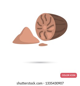 Nutmeg color flat icon for web and mobile design