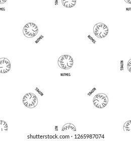 Nutmeg icon. Outline illustration of nutmeg vector icon for web design isolated on white background