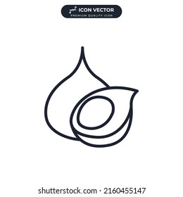 nutmeg icon symbol template for graphic and web design collection logo vector illustration