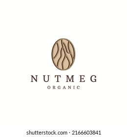 Nutmeg logo icon design template flat vector