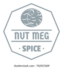 Nutmeg logo. Simple illustration of nutmeg vector logo for web