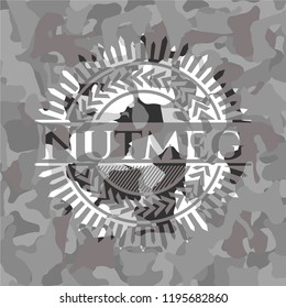 Nutmeg on grey camo texture
