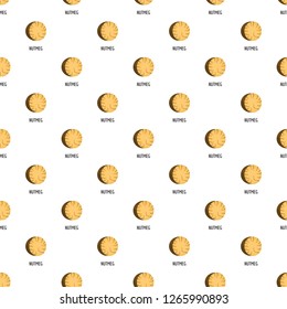 Nutmeg pattern seamless vector repeat for any web design
