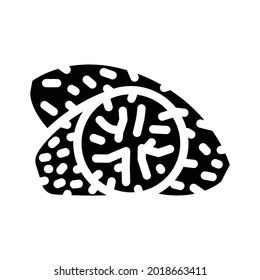 nutmeg spice glyph icon vector. nutmeg spice sign. isolated contour symbol black illustration
