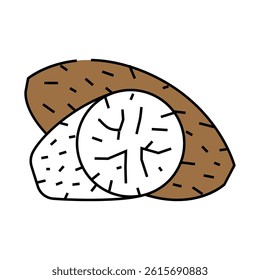 nutmeg spice line icon vector. nutmeg spice sign. isolated symbol illustration
