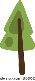 Nutmeg tree, icon illustration, vector on white background