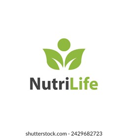 Nutri Live Logo Design Natural Simple