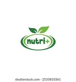 Nutri + logo design symbols vector illustration