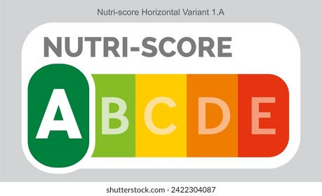 Nutri score Grading System Food Sugar Level Beverages Mark Label Horizontal Variant 1 A