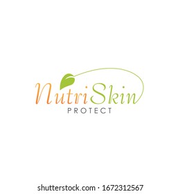 nutri skin protect design logo template