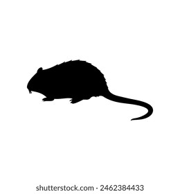 Nutria silhouette, solid icon vector. Farm nutria monolithic icon. Livestock concept. Nutria sign on white background. Nutria meat glyph. Nutriatmeat. Part of my red meat illustration collection