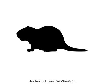 Nutria silhouette vector flat illustration design.