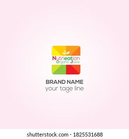 Nutrieation Organic Juice Bar vector logo design Nutrition , Creative logo design