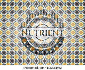 Nutrient arabesque emblem background. arabic decoration.